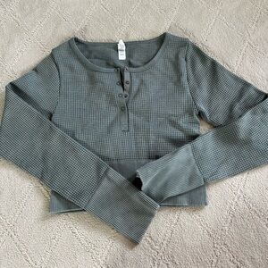 Aerie Ribbed Cropped Long Sleeve